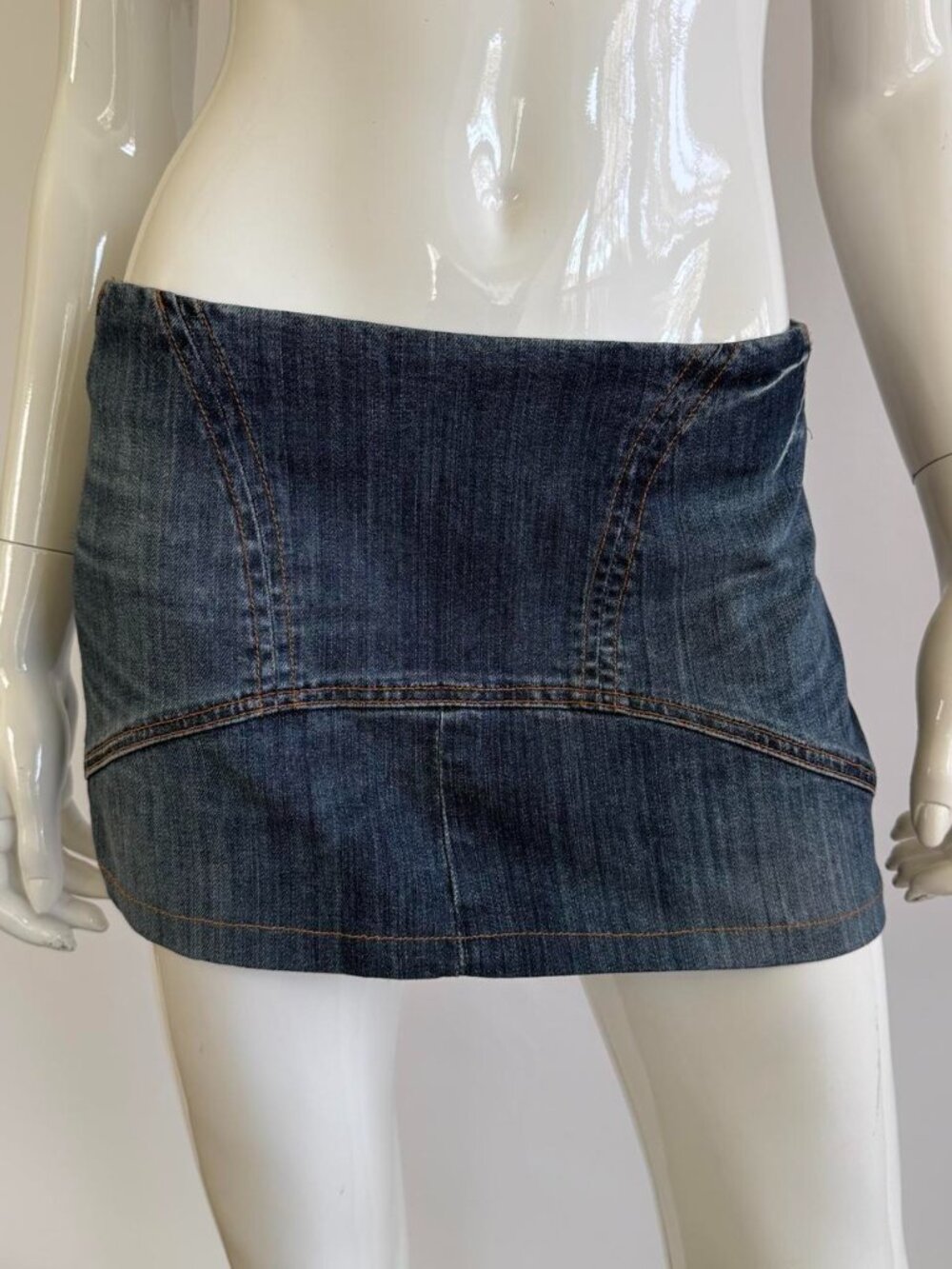 John Galliano SS2002 Rare ARCHIVAL Low Rise Deconstructed Micro Mini Denim Skirt - Picture 4 of 8
